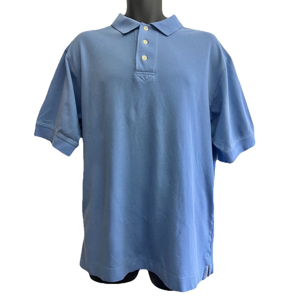 Cutter & Buck Polo Shirt Medium Business Casual Golf Preppy‎ Blue Men Clothing